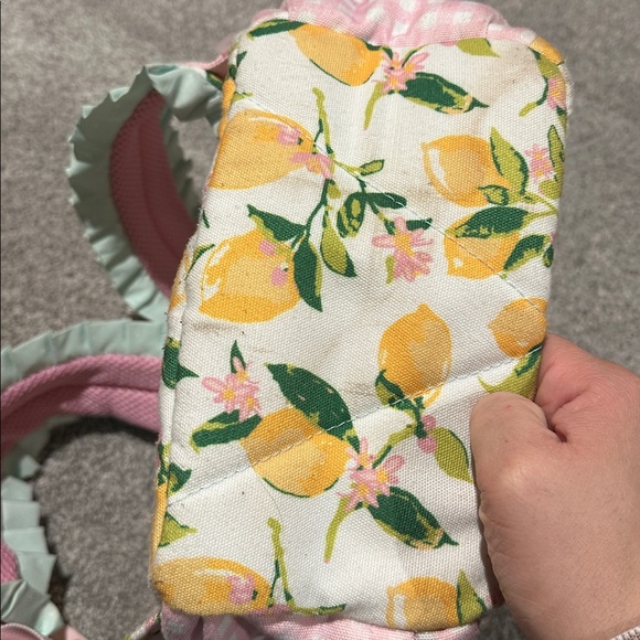 SweetHoney Lemon mini backpack with plaid checkered accents - Picture 4 of 8